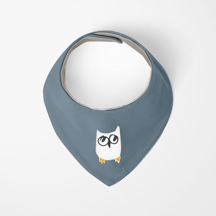 Bavoir bandana Kushies® Hibou | Lot de 2