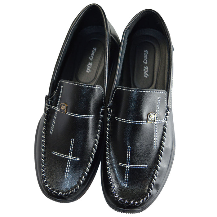 Formal Wear Teen & Young Adult Dress Loafers – Black , Cognac & Navy | Classic Slip-On Style EU - Sizes 39 to 44