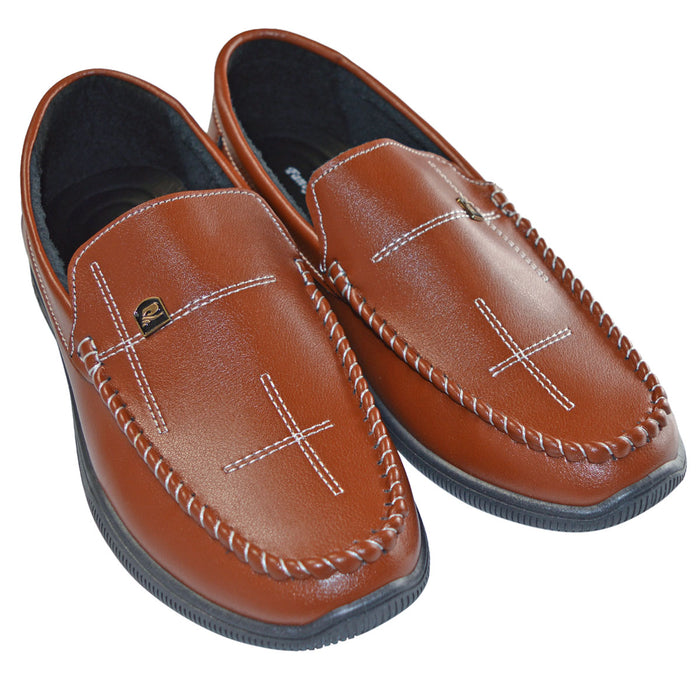 Formal Wear Teen & Young Adult Dress Loafers – Black , Cognac & Navy | Classic Slip-On Style EU - Sizes 39 to 44