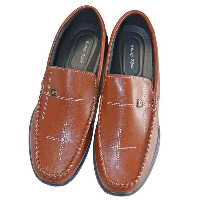 Formal Wear Teen & Young Adult Dress Loafers – Black , Cognac & Navy | Classic Slip-On Style EU - Sizes 39 to 44