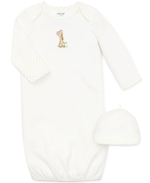 Pyjama et bonnet pour bébé Little Me Giraffe 0-3 mois