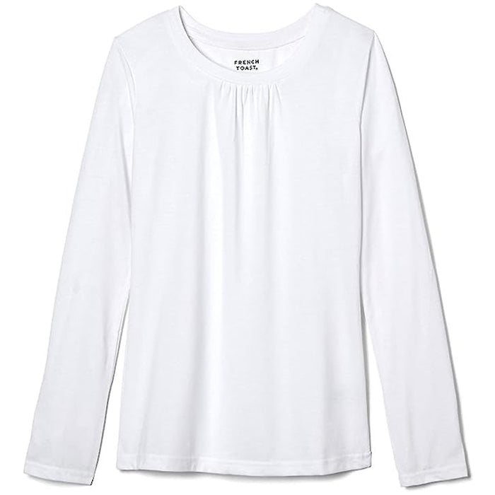 French Toast School Uniform Girls Crewneck Long Sleeve Tee-Shirt - LA9504