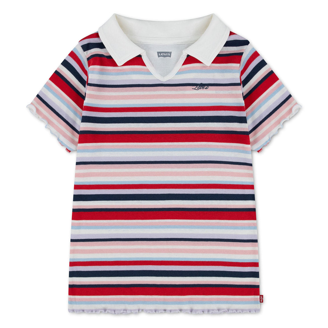 Levi's Ribbed Knit Striped Polo – Egret (S to XL)