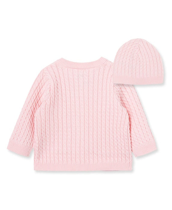 Pull torsadé et bonnet Little Me