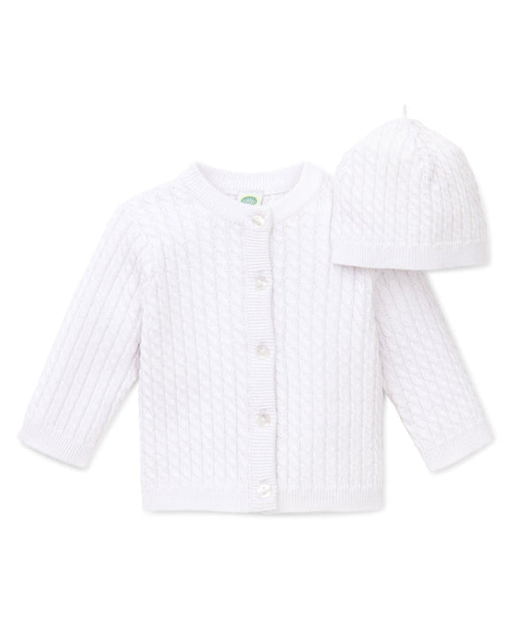 Pull et bonnet blancs Little Me