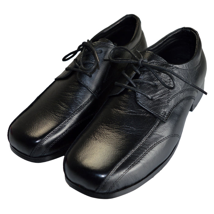 Formal Wear Boys Genuine Leather Dress Shoes – Classic Lace-Up (Sizes 6A Toddler to 8 Youth)