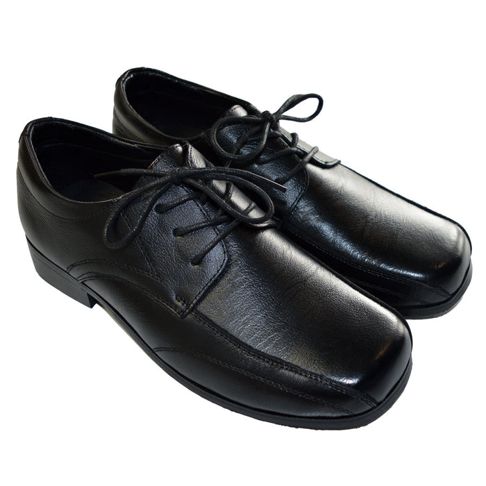 Formal Wear Boys Genuine Leather Dress Shoes – Classic Lace-Up (Sizes 6A Toddler to 8 Youth)