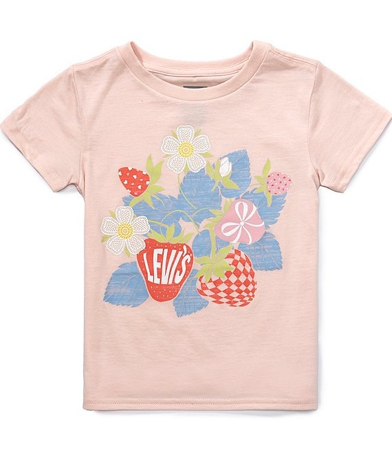 Levi's® Little Girls Short Sleeve Strawberries T-Shirt Size | S to XL
