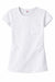 Like Youth girls' white pocket shirt displayed flat on a white background.