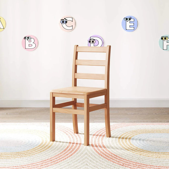 Foundations Little Scholars Solid Wood Kids School Chairs – 2-Pack (8”–16” Seat Heights)