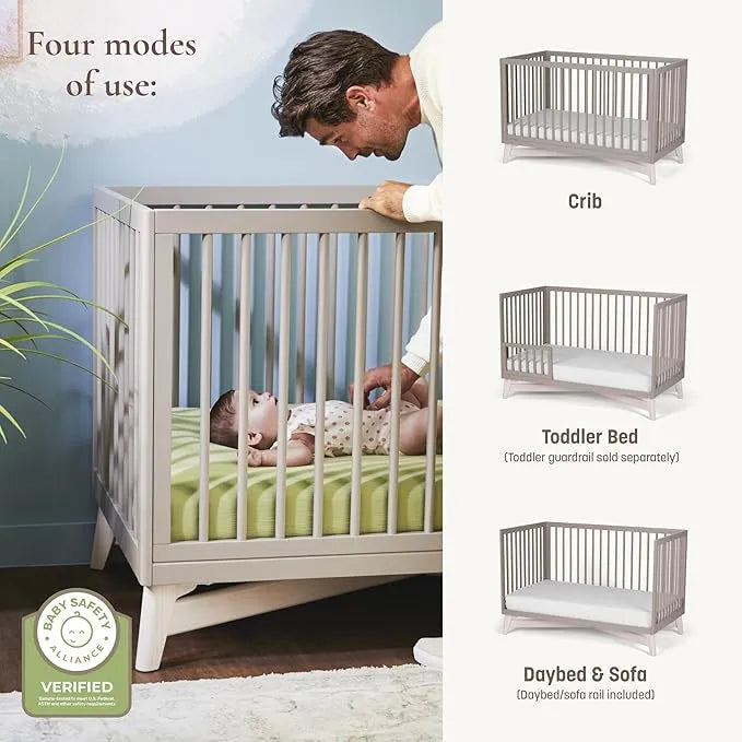 Little Seeds® Pala 4-in-1 Convertible Crib with Adjustable Mattress Positions