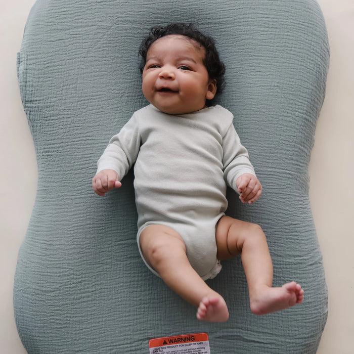 Snuggle me LoungerCurveCover organic cotton muslin