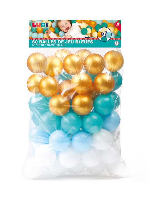 Ludi® Blue Game Balls 60 Pieces
