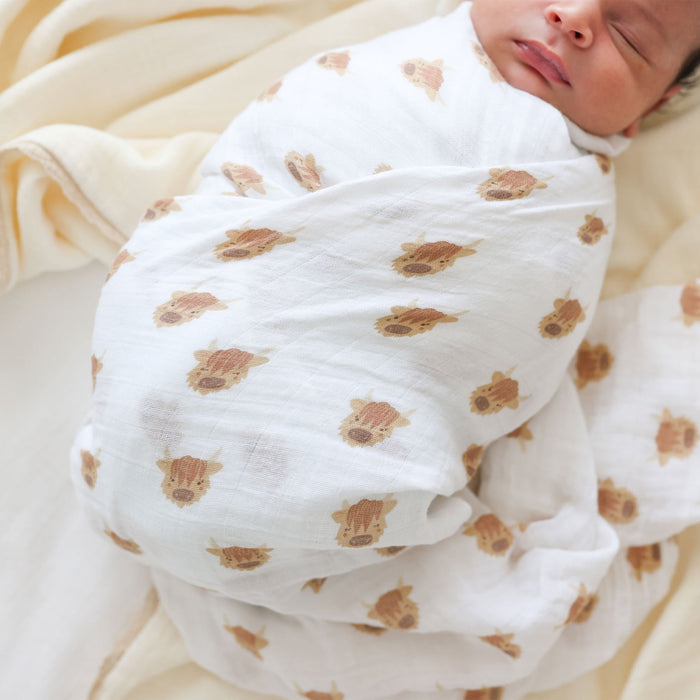 Lulujo® Couverture d'Emmaillotage en Mousseline de Coton - 40x40
