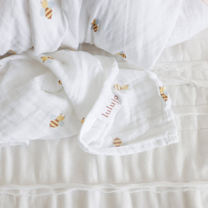 Lulujo® Cotton Muslin Swaddle Blanket - 40x40