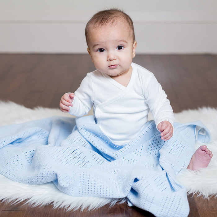 Lulujo  Cellular Blanket - Grey