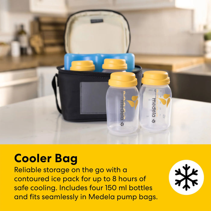 Medela® Kit de conservation de lait maternel tout-en-un | Biberons, sachets de conservation et sac isotherme