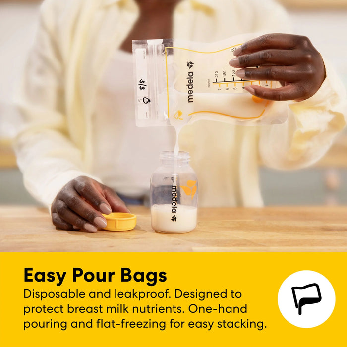 Medela® Kit de conservation de lait maternel tout-en-un | Biberons, sachets de conservation et sac isotherme