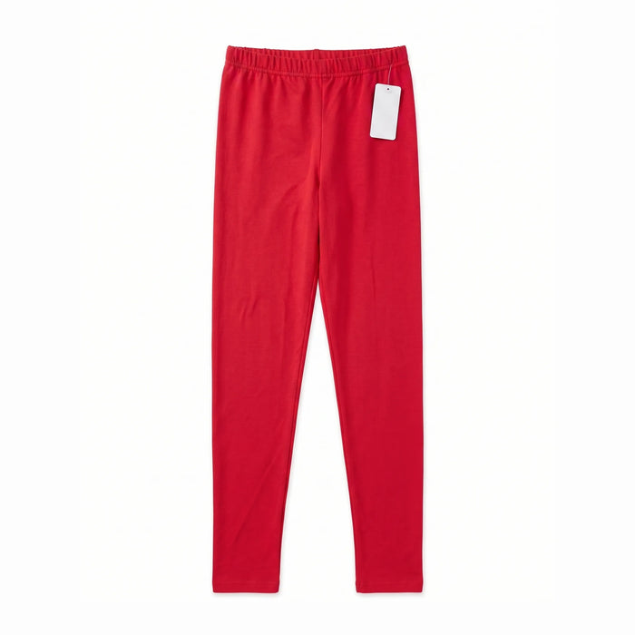 Merton Elementary Girls' Cotton Stretch Leggings – Red