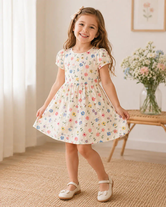 M.I.D® Baby Girl Dress Set Oatmeal Mix |3-7