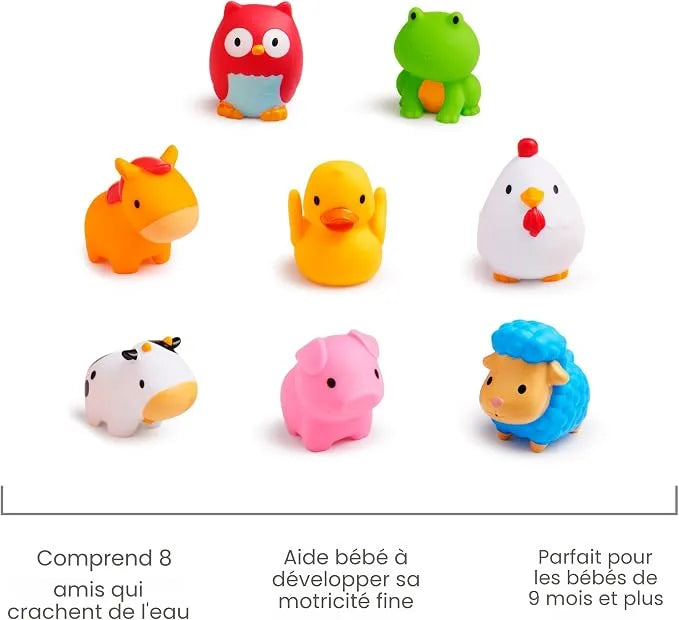 Jouets de bain Munchkin® Animaux de la ferme – Lot de 8, 9 mois et +