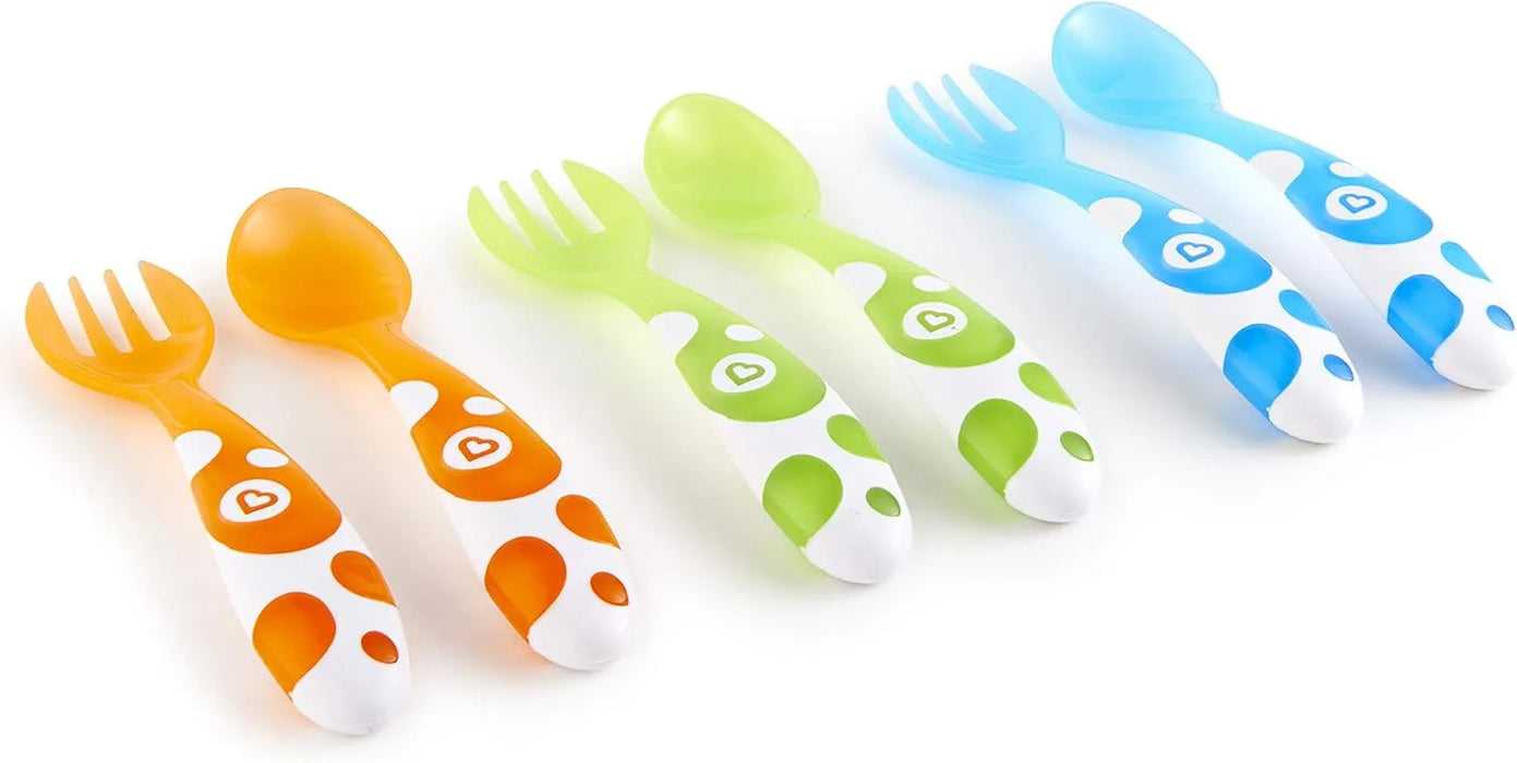 Fourchettes et cuillères polyvalentes pour tout-petits Munchkin ®, paquet de 6
