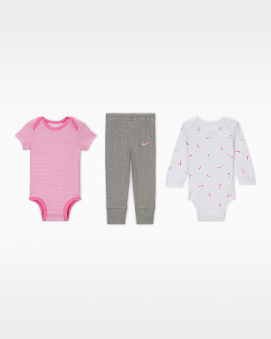 Nike Baby Essentials 3-Piece Bodysuits and Pants Set Size 12m to 24m