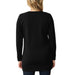 Nixi black long-sleeve tunic shown on a person from the back against a white background.