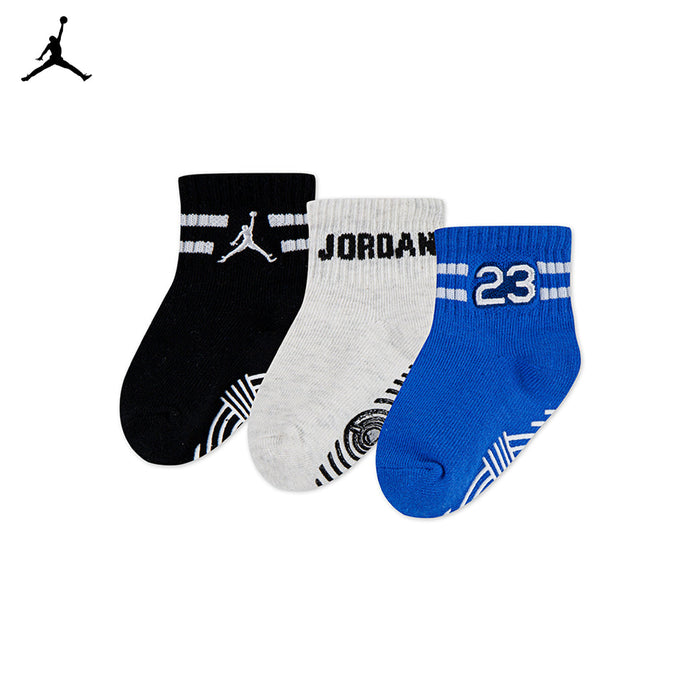 Jordan Boys 3-Pack MVP Non-Slip Grip Ankle Socks (12-24m)