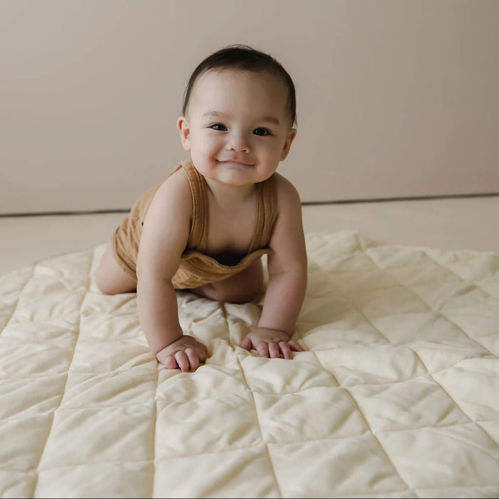 Snuggle Me® Tapis de jeu pliable pour bébé en coton biologique – Naturel