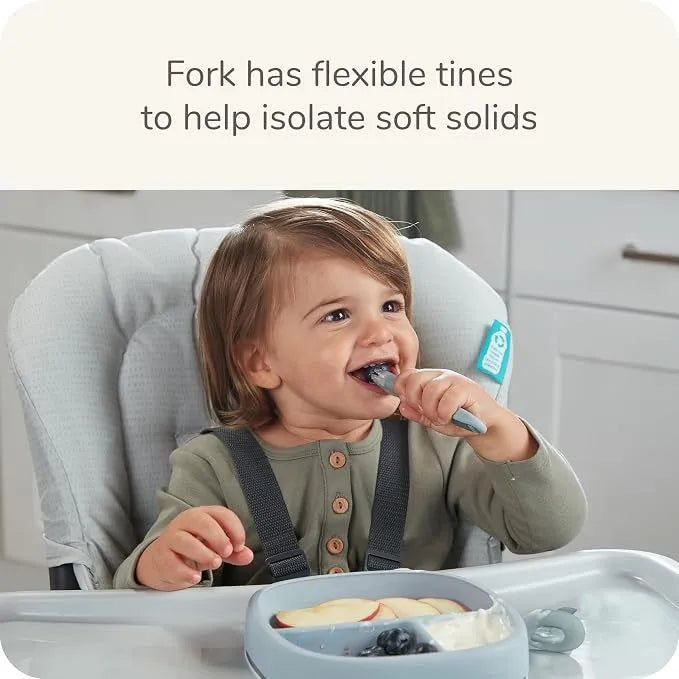 Ensemble Cuillère et Fourchette NUK® for Nature Pretensil Dipper 6M+