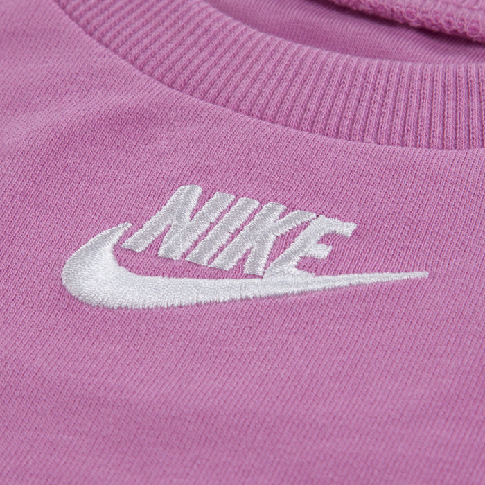Nike® Girl's 2-piece Magenta Fleece Short Set Size 12m to 6x