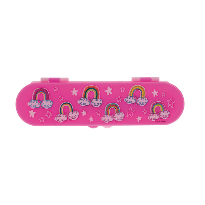 Ensemble de fourchette et cuillère Nuby® pour tout-petits avec étui de transport – Auto-alimentation dès 12 mois