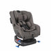Nuna convertible car seat in grey shown at a slight angle with harness and base visible.