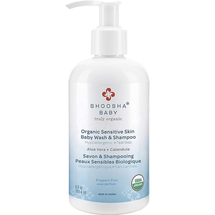 Shoosha Baby Organic Sensitive Skin Baby Wash & Shampoo - Fragrance Free