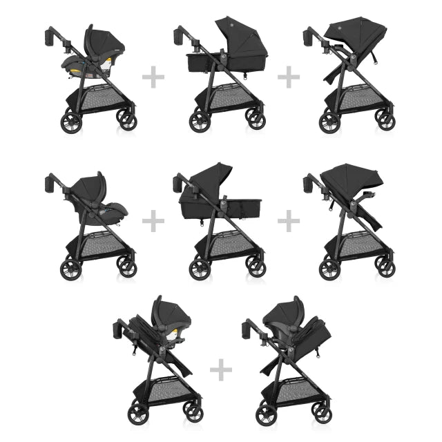 Evenflo® Omni Signature Travel System with LiteMax Infant Car Seat – Stroller Up to 50 lb