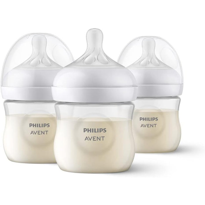 Philips Avent Natural Response Baby Bottles 4oz/125ml - Clear - 3 pack