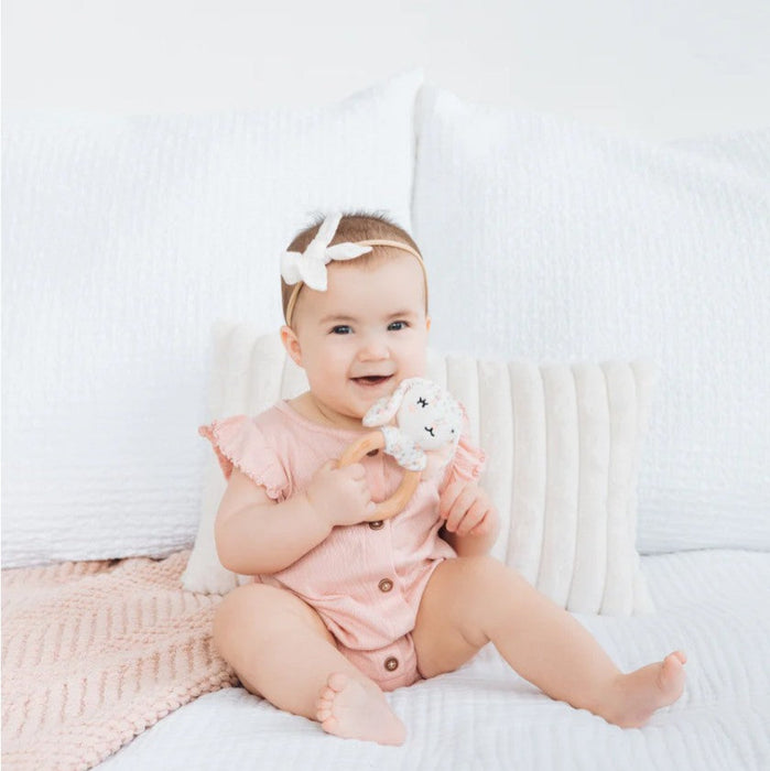 Pearhead Wooden Baby Teether Ring