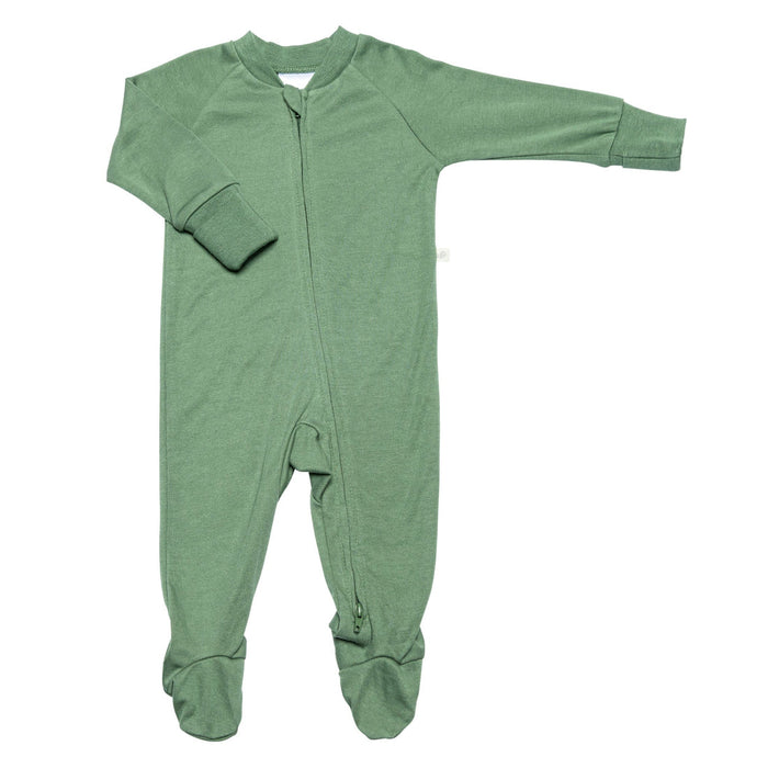 Perlimpinpin 1 Piece Bamboo Baby Pyjama - Hunter Green