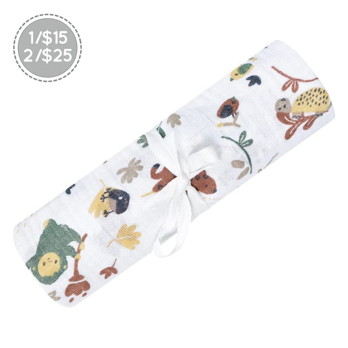 Couvertures d'emmaillotage pour bébé en mousseline de coton Perlimpinpin