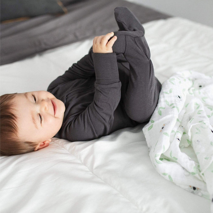 Pyjama pour bébé 1 pièce en bambou Perlimpinpin - Charbon