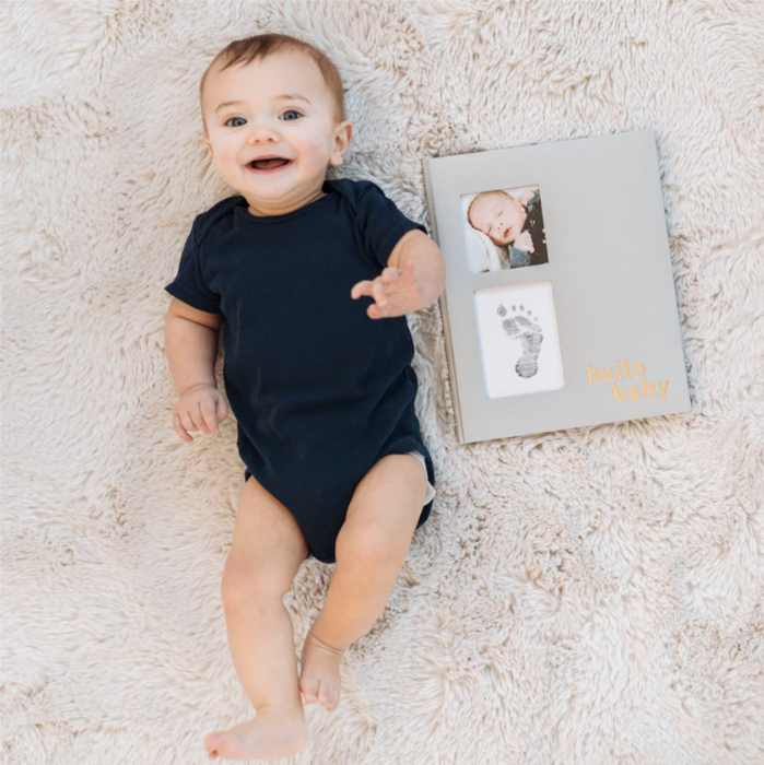 Pearhead® Hello Baby Linen Baby Book
