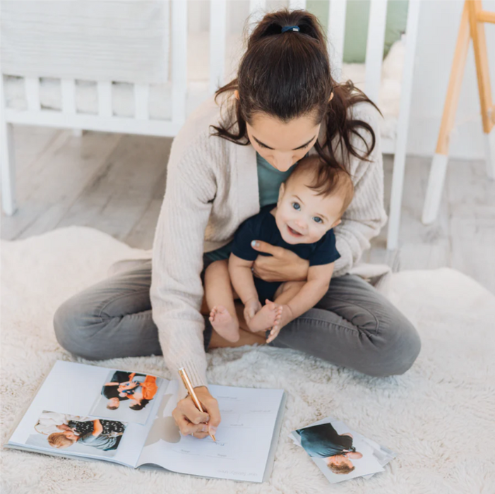Pearhead® Hello Baby Linen Baby Book