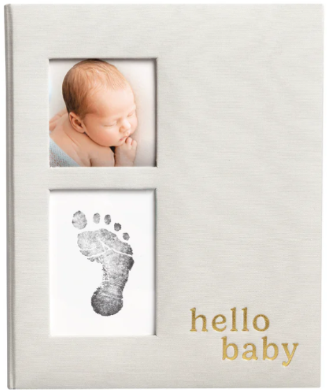 Pearhead® Hello Baby Linen Baby Book