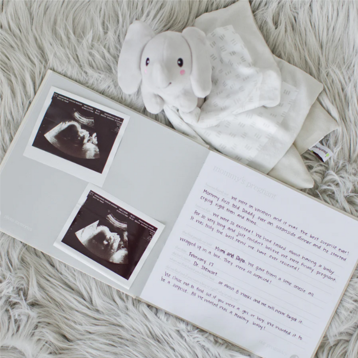 Pearhead® Linen Square Baby Book