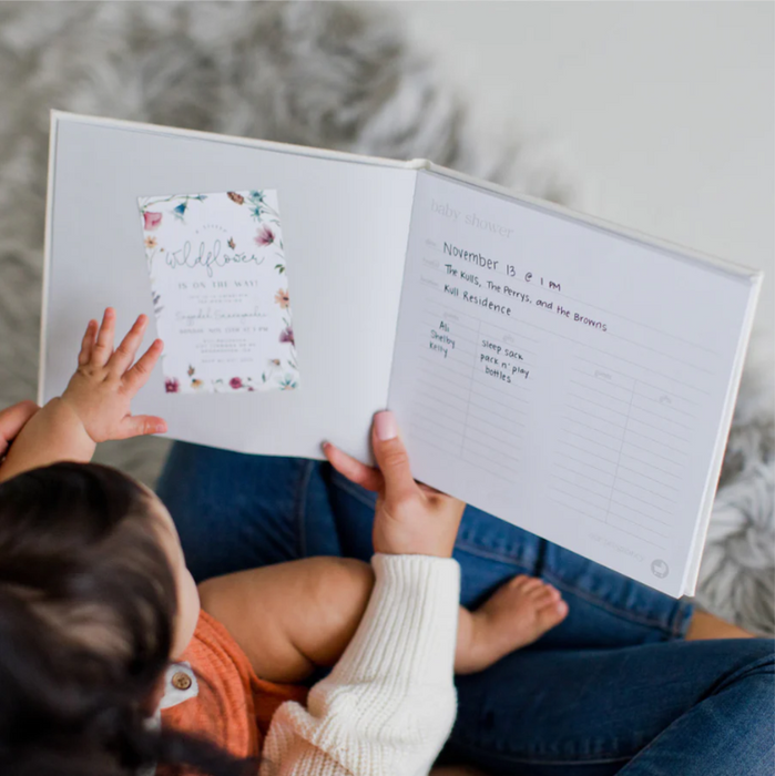 Pearhead® Linen Square Baby Book