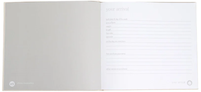Pearhead® Linen Square Baby Book