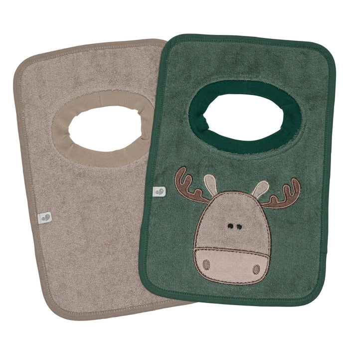 Perlimpinpin® Ensemble de 2 bavoirs en tissu éponge