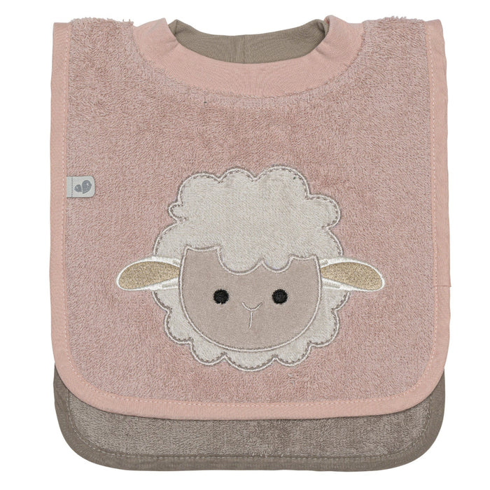 Perlimpinpin® Ensemble de 2 bavoirs en tissu éponge