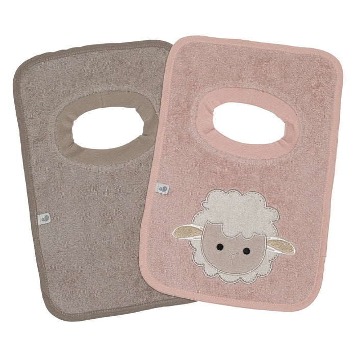 Perlimpinpin® Ensemble de 2 bavoirs en tissu éponge